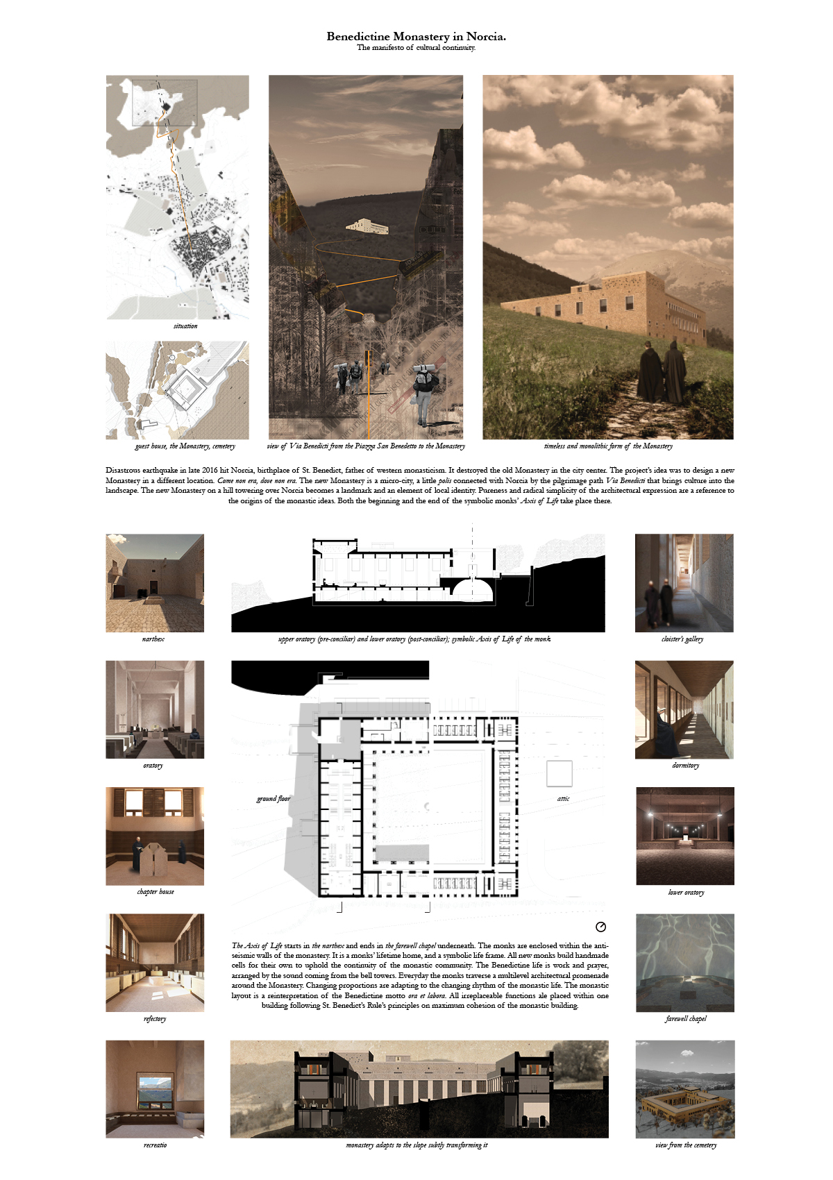 Label Monastery Benedictine Monastery in Norcia. | EUmies Awards