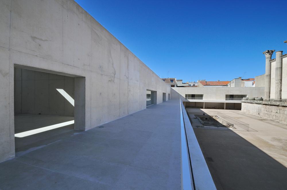 View from the platform at the same height as the basement of the temple