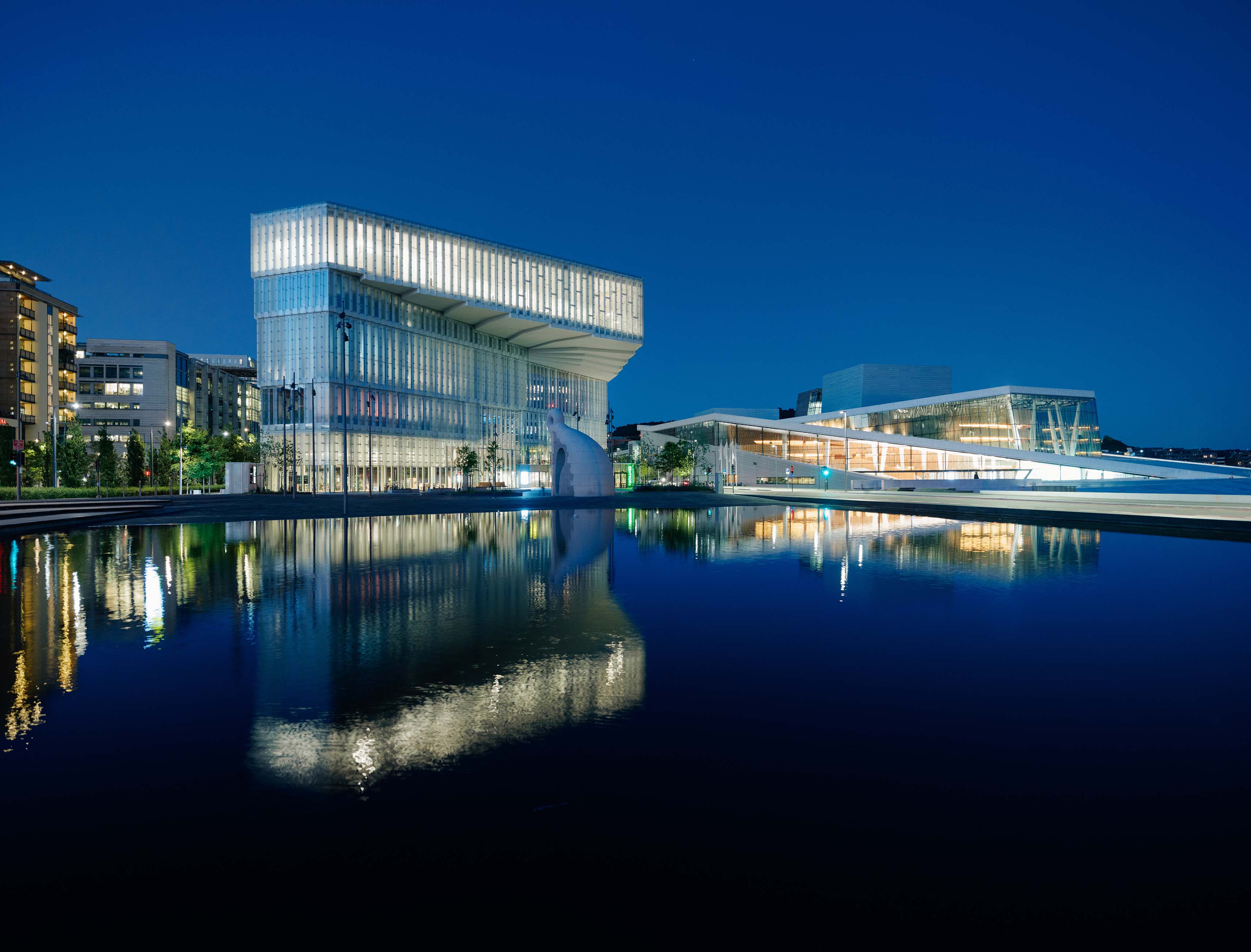 Exterior view from library plaza