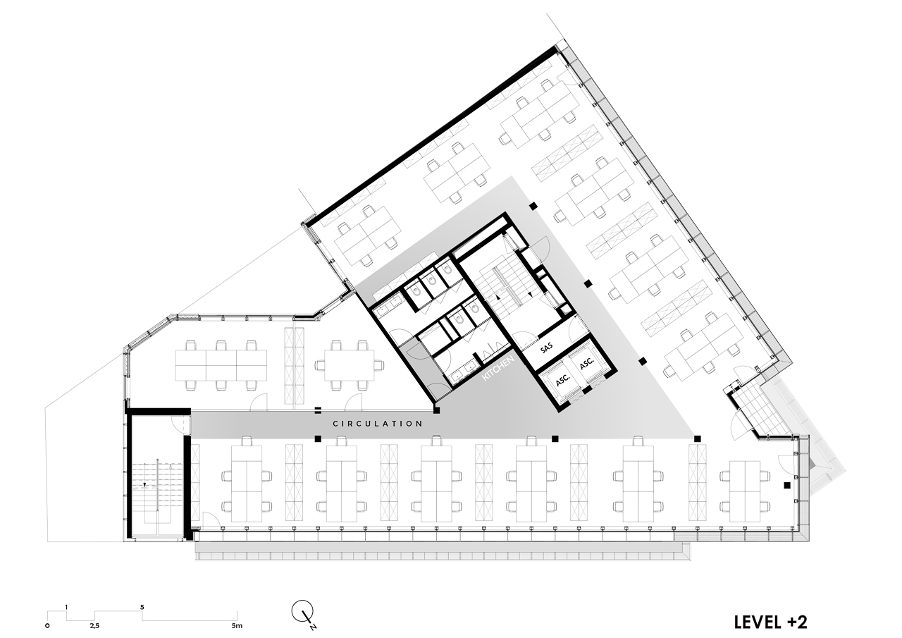 Connection One Layout Plan ONE ON ONE office building | EUmies Awards