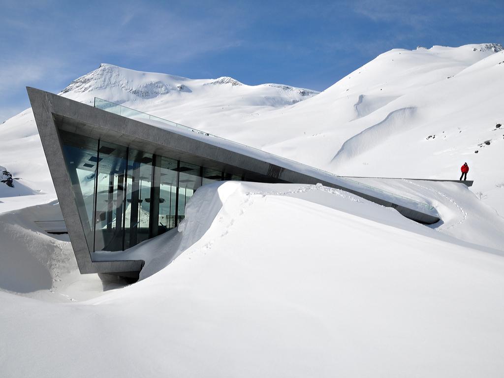Visitor Centre in the winter landscape