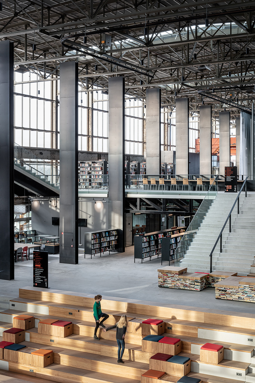 The new structural systems were woven into the existing systems and amplify the historic spatial conditions